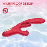 Vibrador 3 en 1 de succión y empuje con lengua para clítoris y punto G